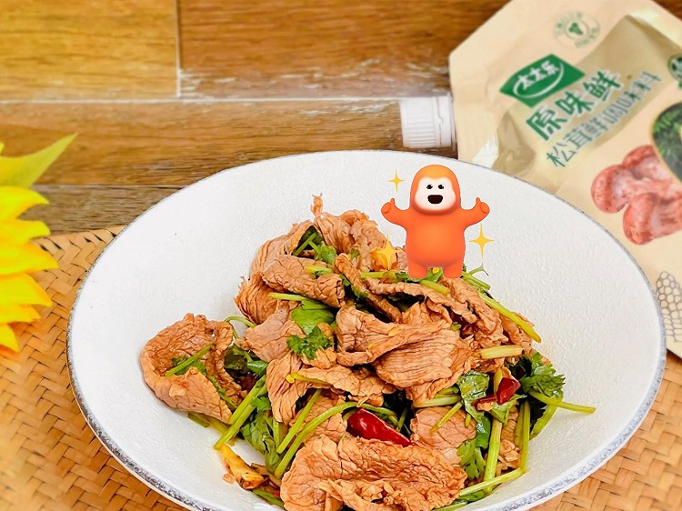 香菜拌牛肉的做法