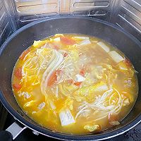 松茸鲜杂蔬汤（番茄金针菇鸡蛋豆腐蔬菜肉丸）的做法图解13