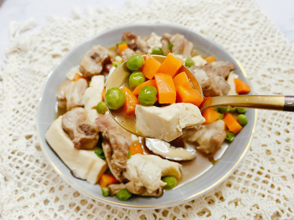 鸡蛋豆腐四鲜羹·快手豆腐菜·减脂餐