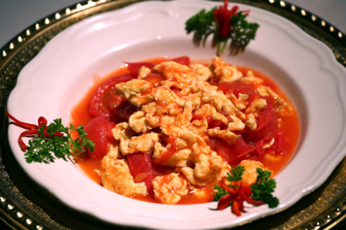 Scrambled egg with tomato