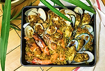 蒜蓉海鲜蔬菜锅的做法