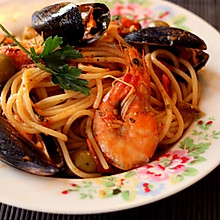 seafood spaghetti 海鲜意面