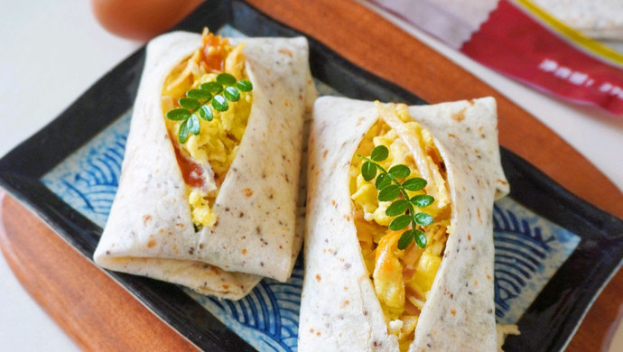 蟹柳煎蛋口袋卷饼