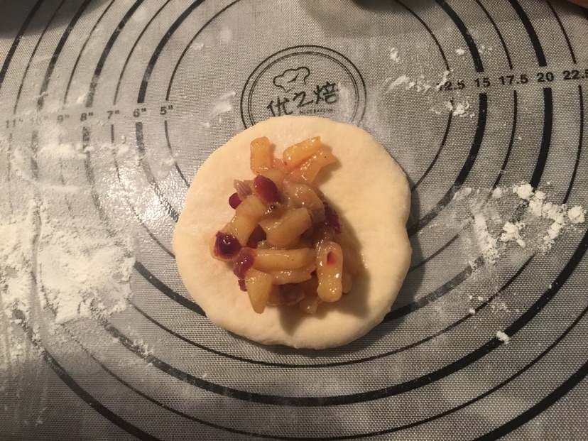 果干苹果面包#熙悦食品高筋小麦粉#的做法图解6