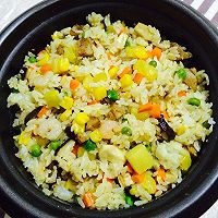 菠萝海陆双鲜炒饭|养老公不重样的做法图解8
