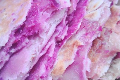 奶香味十足// 酥软紫薯饼