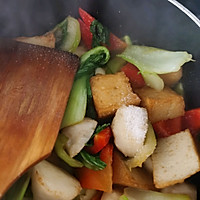 青菜炒海鲜丸的做法图解6