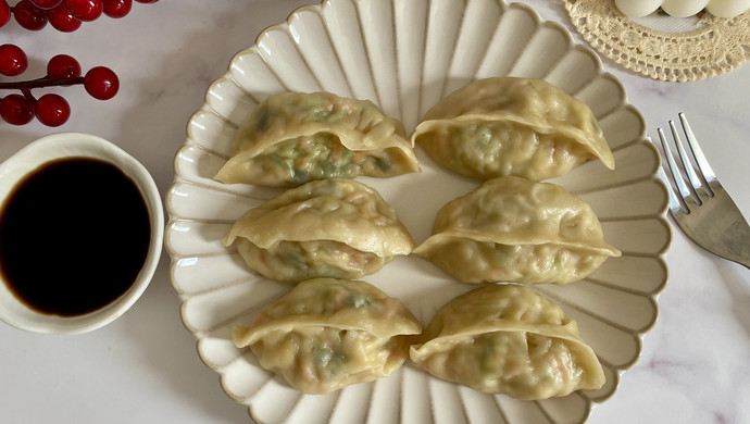西葫芦鸡蛋虾仁蒸饺