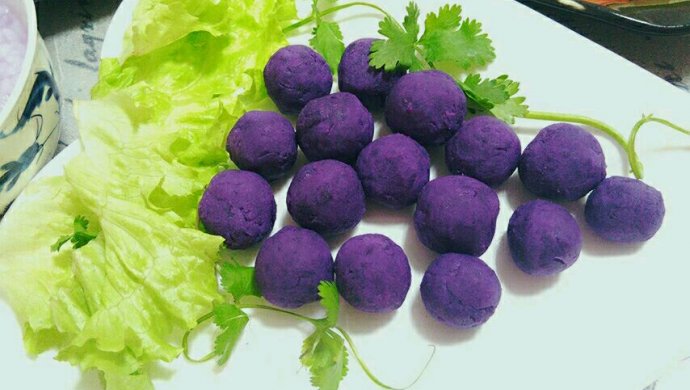 奶油紫薯球