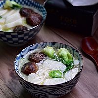 青菜年糕汤#洁柔食刻，纸为爱下厨#的做法图解9