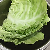 圆白菜包饭（附西兰花茎不浪费方法）—— 素食·一人食的做法图解1