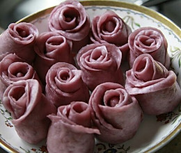 紫薯玫瑰馒头的做法