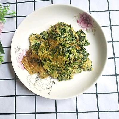 菠菜虾皮煎鸡蛋