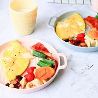 #麦子厨房#小红锅宝宝早餐：芝士土豆鸡蛋饼的做法图解9