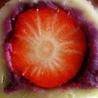 麦片紫薯草莓大福的做法图解6