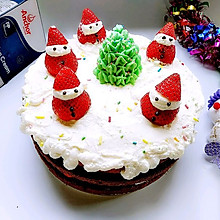 草莓圣诞老人蛋糕#安佳烘焙学院#