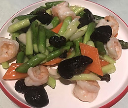 #春日尝鲜#芦笋炒虾仁的做法