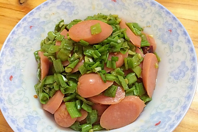 豆角炒香肠