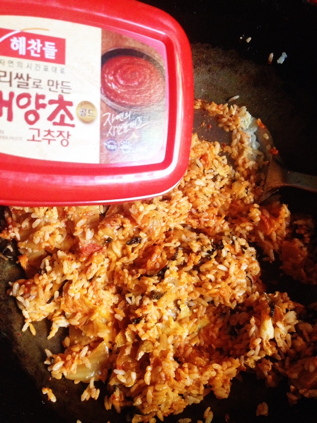韩式泡菜炒饭的做法图解6