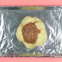花菜酿肉的做法图解3