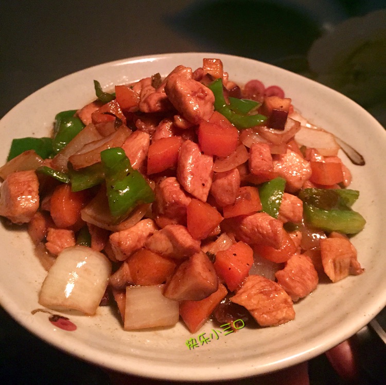 五彩鸡肉丁的做法