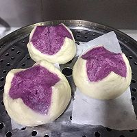 紫薯开花馒头（一次发酵）的做法图解10