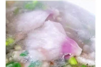 木槿花肉片汤