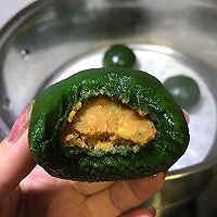 改良版肉松咸蛋黄青团的做法图解5