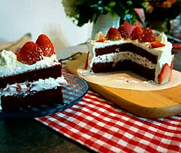 草莓红丝绒蛋糕6寸的做法