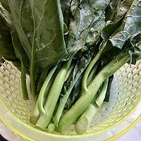 #时令蔬菜最养人#蒜头猪油炝炒甘蓝菜的做法图解1