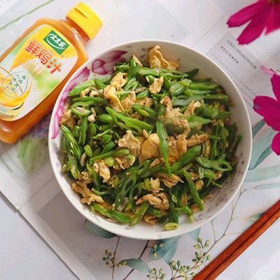 五分钟搞定的豆角炒鸡蛋