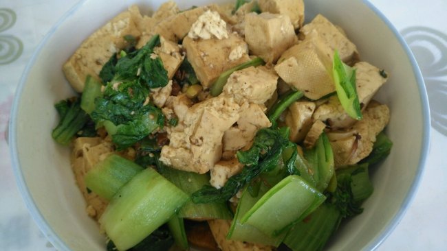 小白菜炖豆腐的做法