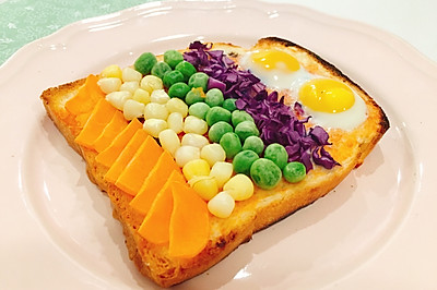 彩虹面包片pizza