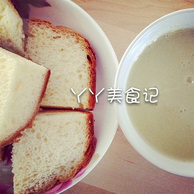 宝宝早餐之小米绿豆米糊配面包的做法_菜谱_