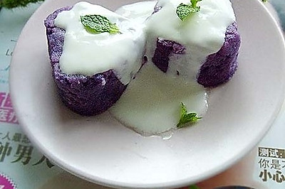 心心相印------酸奶紫薯泥
