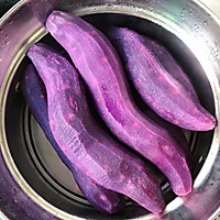 免开酥#紫薯桃花酥的做法图解1