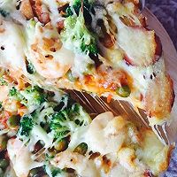 脆皮鲜虾披萨的做法图解11