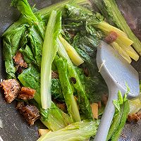豆豉鲮鱼炒油麦菜的做法图解8