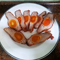 咸蛋黄酿叉烧肉的做法图解13