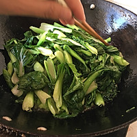 肉末炒油菜的做法图解4