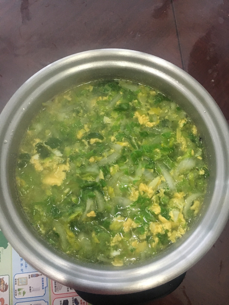 青菜鸡蛋汤的做法