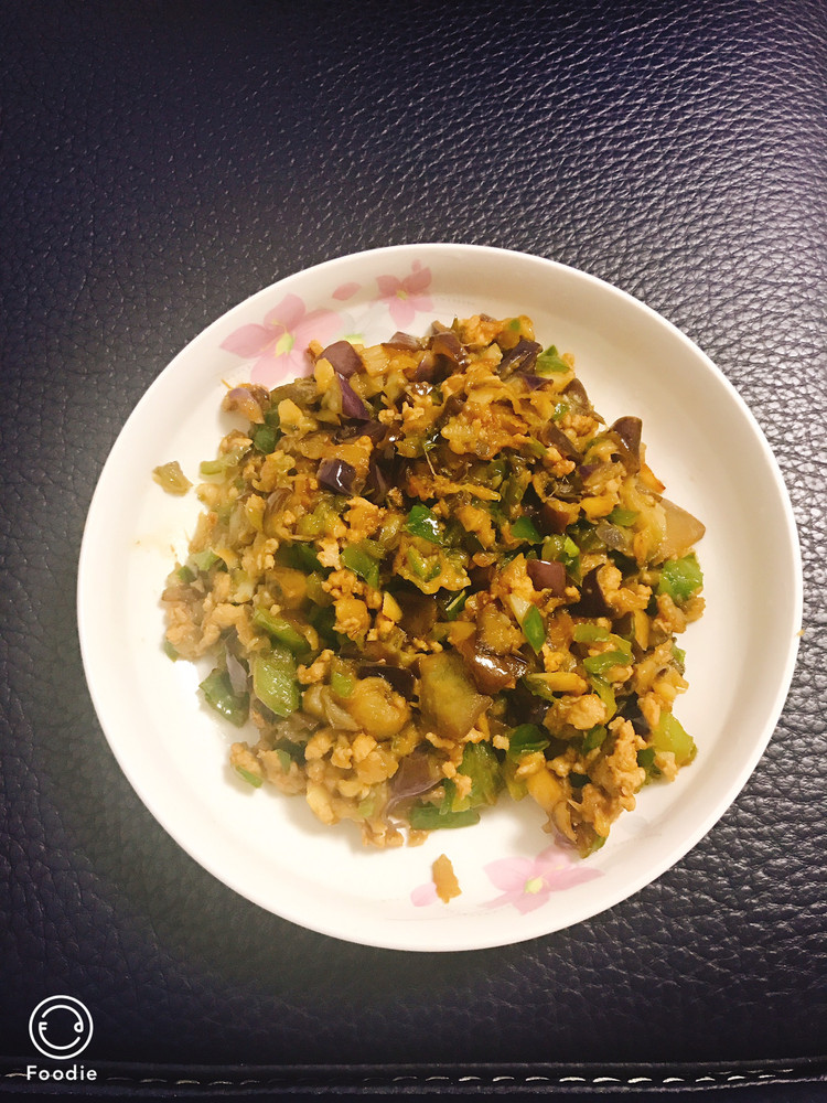 快手下饭菜系列-茄子青椒肉泥的做法