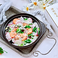 #今天吃什么#海虾皮蛋萝卜粥的做法图解16