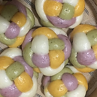 多彩绣球馒头的做法图解8