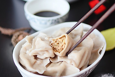 荞麦面青萝卜猪肉馅水饺