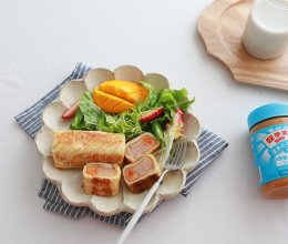 #四季宝蓝小罐#午餐肉吐司小卷的做法