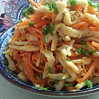 胡萝卜炒鸡丝。的做法图解6