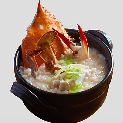 不放一滴油的花蟹泡饭