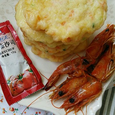 蔬菜虾饼（一虾三吃）