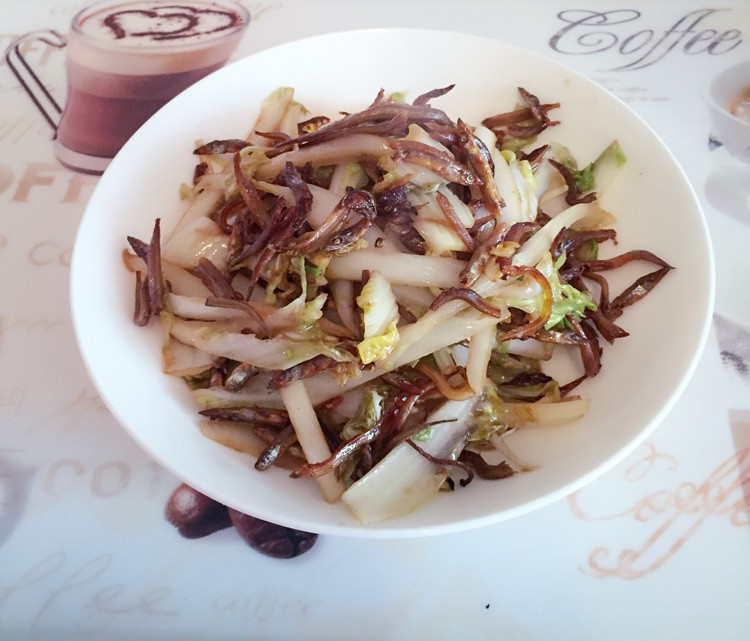 银鱼干炒娃娃菜的做法